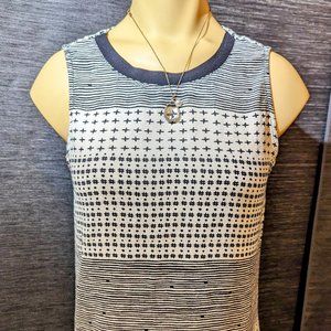 Madewell Tanktop size XS Black and White Print Cute. Business Casual
